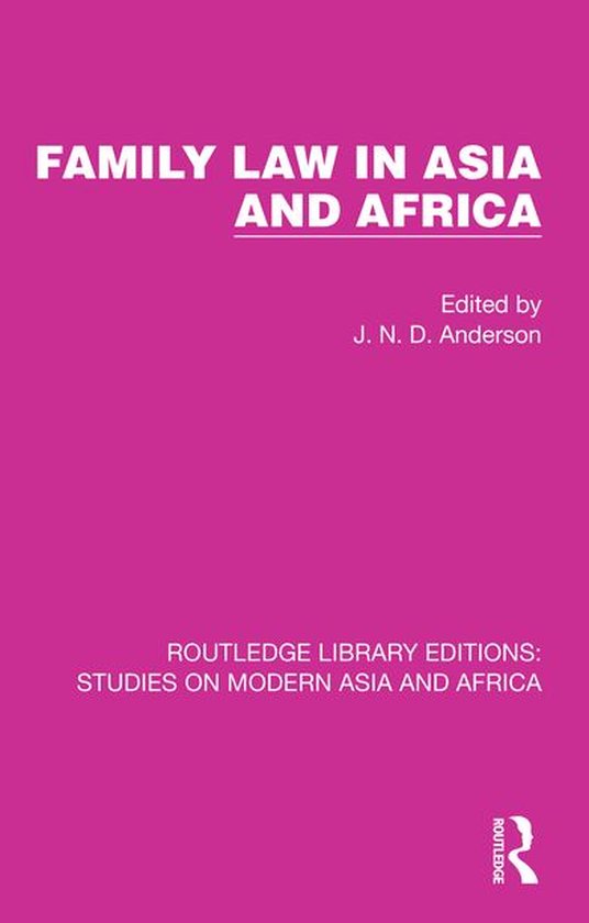 Studies on Modern Asia and Africa - Family Law in Asia and A ... - cover