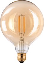 Noxion Lucent LED E27 Globe Filament Amber 125mm 7.2W 630lm - 822 Zeer Warm Wit | Vervangt 60W.