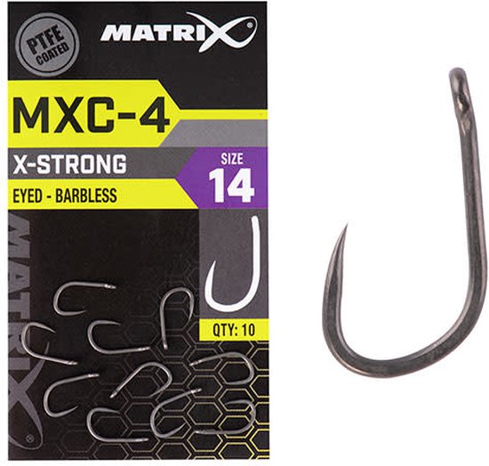 Matrix fishing MXC-6 Barbless Eyed Hook Grey