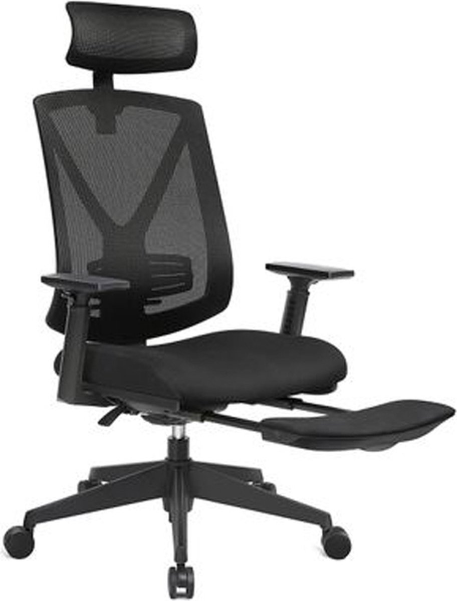 IN.HOMEXL Malby Bureaustoel - Ergonomische Bureaustoel voor Volwassenen – Kantoorstoel - Bureaustoelen voor een gewicht van 100 tot 150 kg - Vergaderstoel - Gaming stoel – Bureaustoel met Wieltjes - Zwart