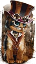 Kralenborduurpakket STEAMPUNK CAT - TELA ARTIS - PARELS BORDUREN