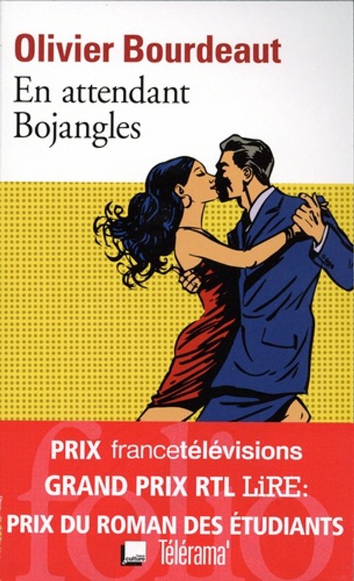 Livre "En attendant Bojangles" avec illustration d'un couple dansant.