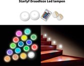 Starlyf Color Bright | Draadloze LED spots ( 2 stuks) | Inclusief afstandsbediening | 16 kleuren RGB Led |