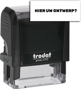 Trodat Printy 4912 - Zwarte inkt - 47 x 18 mm - Zelf ontwerpen - Kantoorstempel met Eigen tekst - Zelfinktende Stempels - Gratis Verzending