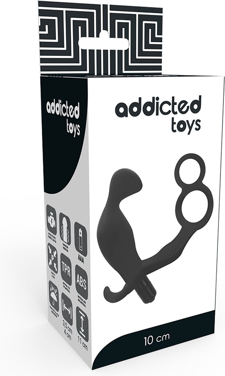 Goedkoopste ADDICTED TOYS | Addicted Toys Butt Plug With Cock Ring And Ball-strap - Black