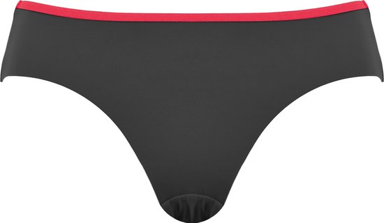 NATURANA Dames Bikini Slip Zwart/Rood 40