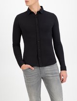 Purewhite - Heren Slim fit Essential Overhemd - Zwart - Maat L