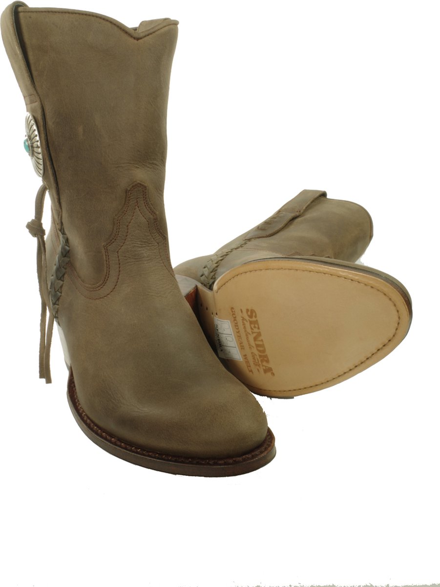 Sendra Boots 10748 Laly Donker Taupe Handgemaakt GoodYear Welted Dames  Enkellaars... | bol.com