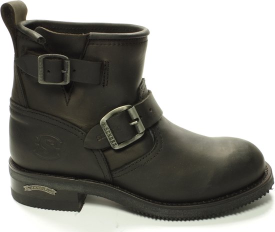 Sendra 2976 Biker- zwart- Lage motor laarzen met stalen neus-anti slip zool-maat 41