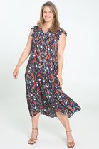 Paprika Dames Lange jurk in voile met fantasieprint - Jurk - Maat 44