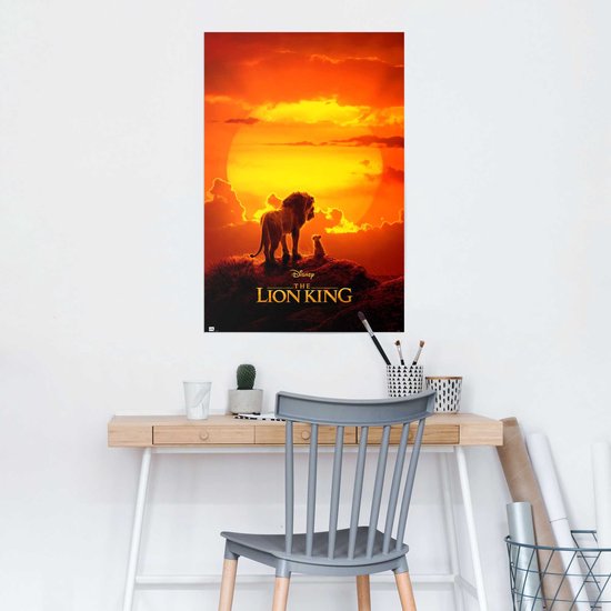 Toile Roi Lion Simba 30x40cm - Affiche Poster Chambre Bébé Garcon