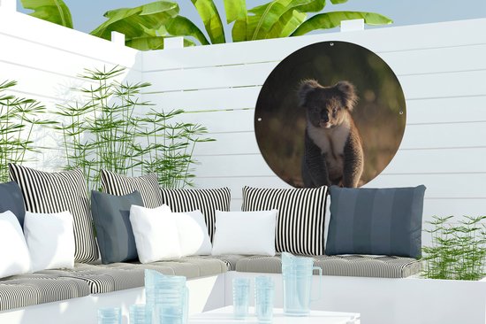 Garden Circle Koala - Soleil - Animal - Enfants - Garçons - Filles - 60x60 cm - Affiche Ronde de Jardin - Extérieur
