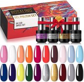 Rosalind® Gellak starterspakket - 20 kleuren, primer, base coat, matt coat en top coat - Gel nagellak set - UV/LED - Gellak set - 7ml per flesje - Gift set - Nagellak geschenkset