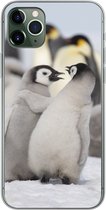 Geschikt voor iPhone 11 Pro Max hoesje - Pinguïns - Sneeuw - Dieren - Siliconen Telefoonhoesje