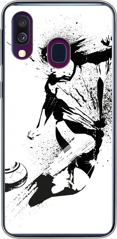 Coque Samsung Galaxy A40 - une personne tirant un ballon de football vers  le but -... | bol.com