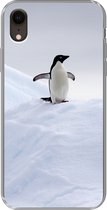 Geschikt voor iPhone XR hoesje - Pinguïn - IJs - Winter - Siliconen Telefoonhoesje