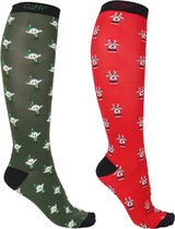 Qhp Sokken  Kerst Elf En Rudolph 2-pack - 35-38