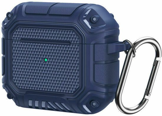 Foto: Shieldcase case beschermhoes geschikt voor airpods 3 rugged tpu case hardcase optimale bescherming blauw