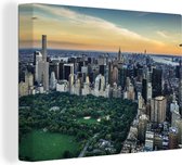 Canvas Schilderij New York - Central Park - Skyline - 80x60 cm - Wanddecoratie
