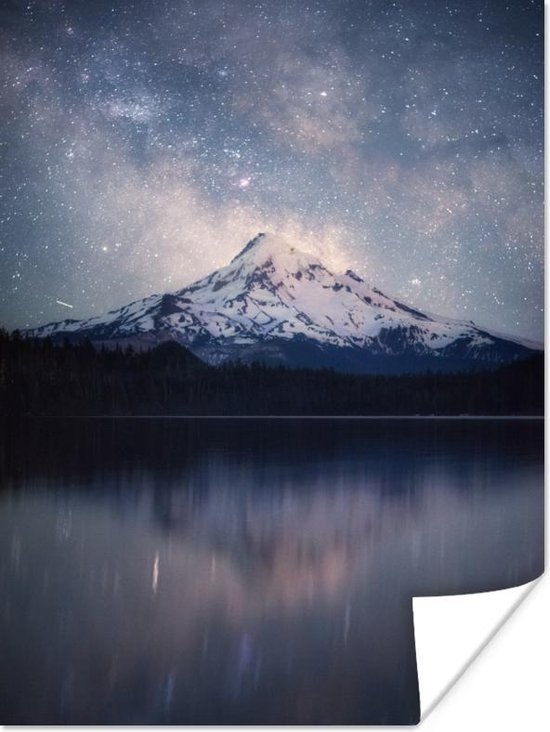 Poster Mount Hood Noord-Amerika - 120x160 cm XXL