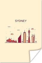 Poster Sydney - Skyline - Australië - 120x180 cm XXL