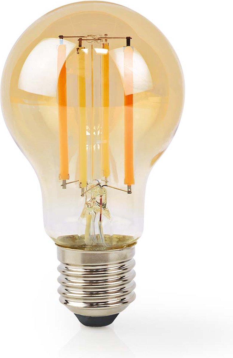 Nedis SmartLife LED Filamentlamp - Wi-Fi - E27 - 806 lm - 7 W - Warm Wit - 1800 - 3000 - Glas - Android / IOS - Peer - 1 Stuks