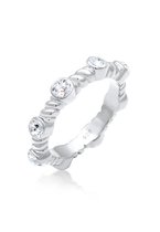 Elli PREMIUM Dames Ring Elli PREMIUM Ring Dames Band Gedraaid Fonkelend met kristallen in 925 sterling zilver