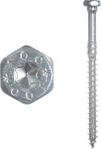 Wovar Dubbele kop schroeven Verzinkt M8 x 100 mm Zeskant en Torx in 1 - Per 10 Stuks