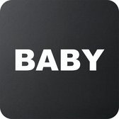 Zwart Pictogram infobord - 10cm x 10cm - Zelfklevend - type: Baby