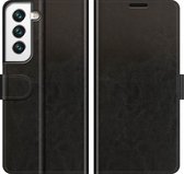 Mobigear Telefoonhoesje geschikt voor Samsung Galaxy S22 Hoesje | Mobigear Wallet Bookcase Portemonnee | Pasjeshouder voor 3 Pasjes | Telefoonhoesje voor Pinpas / OV Kaart / Rijbewijs - Zwart