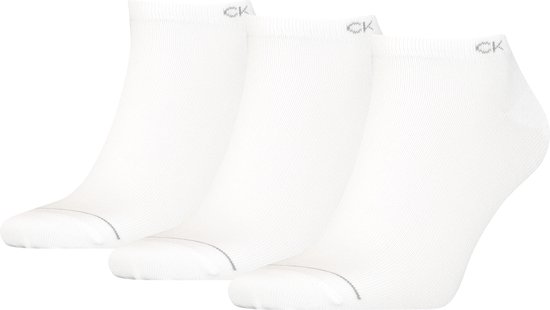 Calvin Klein Sneaker (3-pack) - heren enkelsokken - wit - Maat: ONE SIZE