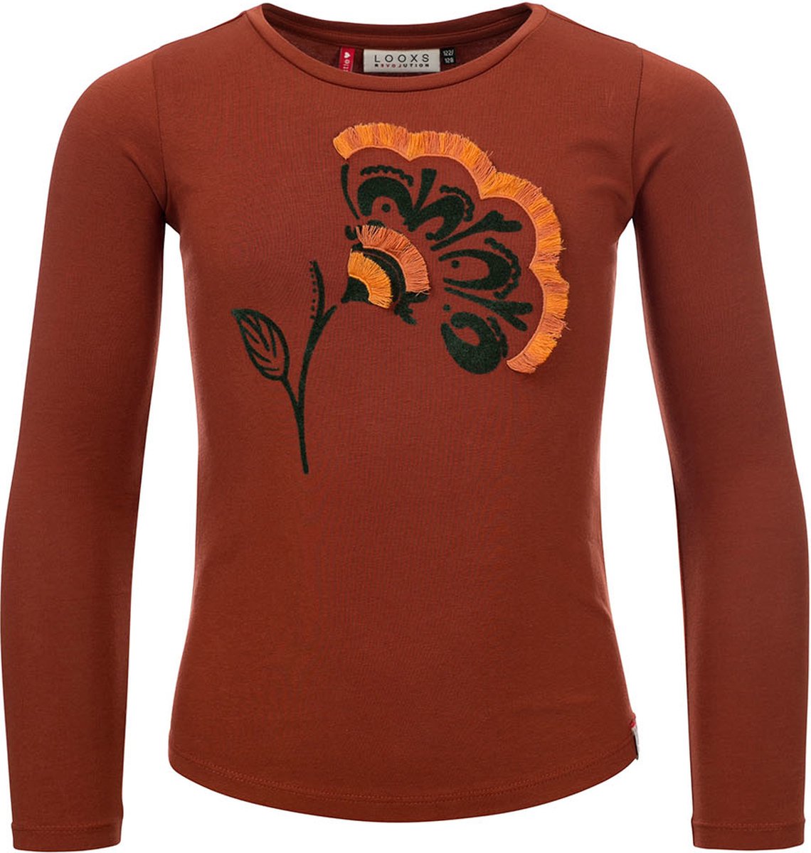 Looxs Revolution 2132-7447-267 Meisjes Shirt - Maat 92 - steenrood van Katoen
