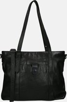 Sac cabas en cuir Anja Bear Design - Zwart