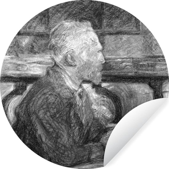 Behangcirkel - Portret van Henri de Toulouse-Lautrec - Vincent van Gogh -  120x120 cm - | bol.com