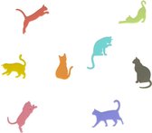 Balvi Glasmarker Sticky Cats Diverse kleuren 8  stuks