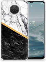 Smartphonehoesje Nokia G20 | G10 Smartphone hoesje Marble White Black