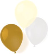 Amscan Ballonnen 25,4 Cm Latex Goud/geel/wit 8 Stuks