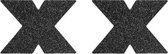 Flash Cross Tepelstickers - Zwart - Sexy Lingerie & Kleding - Accessoires