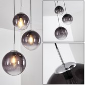 Belanian - Plafondlampen combi 3 stuks - Gerookt glas lamp - Smoke lamp - Muurlamp - Industriële lamp - LED lamp - Vintage lamp - Hanglamp - Zwart