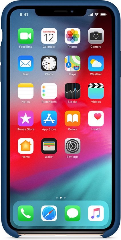 Apple iPhone XS Max Siliconen Case - Blauw | bol