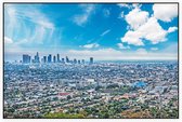 Blauwe hemel boven de stad Los Angeles in Californië - Foto op Akoestisch paneel - 225 x 150 cm