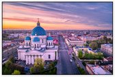 Russisch-orthodoxe Drievuldigheidskathedraal in Sint-Petersburg - Foto op Akoestisch paneel - 150 x 100 cm