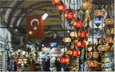 Verschillende oude lampen op de Grand Bazaar in Istanbul - Foto op Forex - 60 x 40 cm
