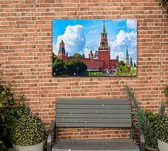 Uitzicht op de Spassky Toren van het Kremlin in Moskou - Foto op Tuinposter - 150 x 100 cm