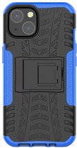 Peachy Shockproof TPU met stevig hoesje voor iPhone 13 - blauw
