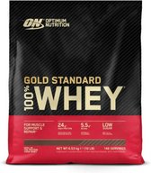 Optimum Nutrition Gold Standard 100% Whey Protein - Eiwitpoeder  - Eiwitshake / Proteine Shake - Aardbei Smaak - 4540 gram (154 shakes)
