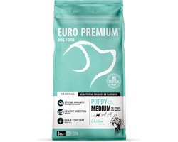 4x Euro-Premium Puppy Medium Kip - Rijst 3 kg
