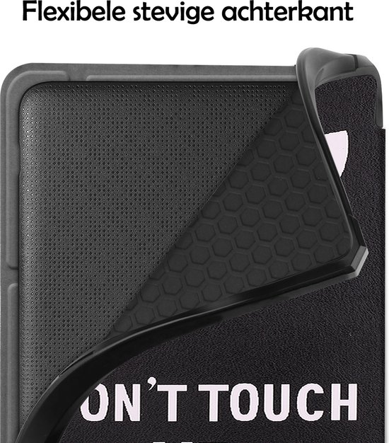 Hoesje Geschikt voor Kobo Libra 2 Hoes Bescherm Hoesje Case Sleep Cover Trifold - Hoes Geschikt voor Kobo Libra 2 Hoesje - Don't Touch Me van Hoesje  — afbeelding 5