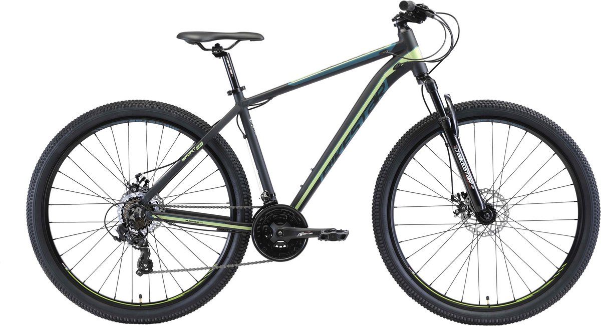 Bikestar Hardtail MTB Alu Sport Large 29 Inch 21 Speed zwart/blauw