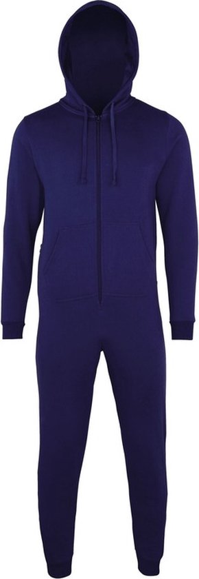 Warme onesie/jumpsuit navy blauw voor heren - huispakken volwassenen L/XL  (42/44- 52/56) | bol.com
